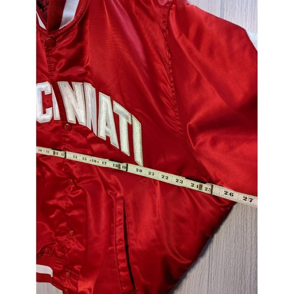VTG 90s CINCINNATI REDS MLB THROWBACK STARTER SATIN DIAMOND COLLECTION JACKET XL - Picture 8 of 10